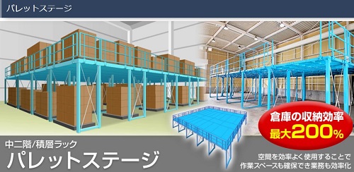 太陽設備のメザニンラック